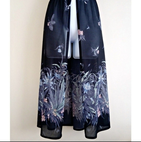 Vintage Carnaby Street London 1970s Irvine Sellars‎ Sheer Duster Robe Kimono - Picture 3 of 11